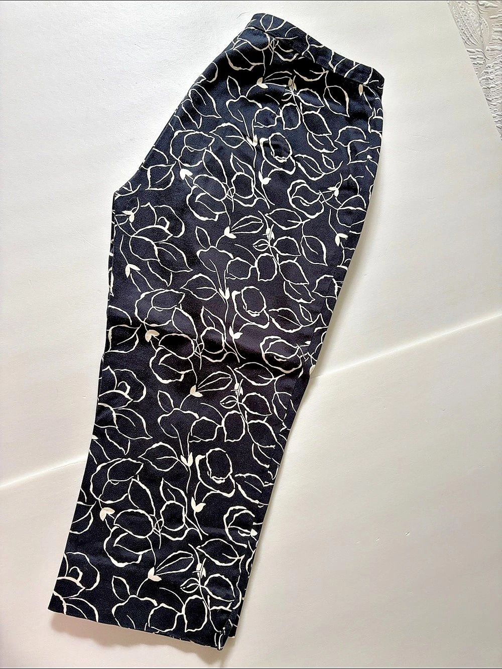 Lauren Ralph Lauren 2Petite capri pants blk/ white